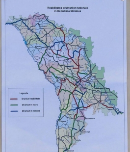 Igor Dodon a inspectat lucrările de reconstrucție a drumului național M2