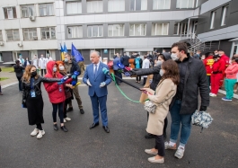 Președintele Republicii Moldova a participat la ceremonia de donare a unui prim lot din asistența umanitară acordată de România