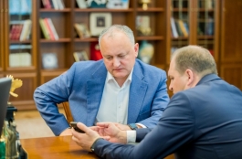 Igor Dodon a avut o întrevedere de lucru cu Ion Ceban