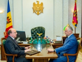 Igor Dodon a avut o întrevedere de lucru cu Oleg Vasnețov