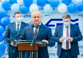 Head of state welcomed new locomotives for the Moldovan Railway