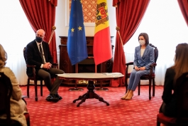 Președintele Maia Sandu s-a întâlnit cu Președintele Consiliului European, Charles Michel