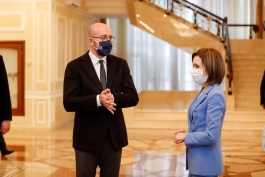 Președintele Maia Sandu s-a întâlnit cu Președintele Consiliului European, Charles Michel