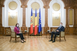 Președintele Maia Sandu s-a întâlnit la București cu Președintele României Klaus Iohannis