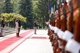 Президент Республики Молдова Майя Санду встретила в Кишинэу Президента Литовской Республики Гитанаса Науседа