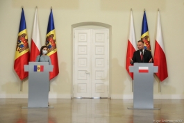 Declarația Președintelui Republicii Moldova, Maia Sandu, după întrevederea cu Președintele Republicii Polone, Andrzej Duda