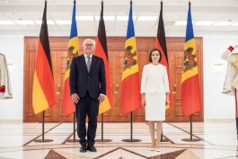 Președintele Republicii Moldova, Maia Sandu, l-a întâmpinat la Chișinău pe Președintele Republicii Federale Germania, Frank-Walter Steinmeier