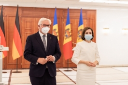 Președintele Republicii Moldova, Maia Sandu, l-a întâmpinat la Chișinău pe Președintele Republicii Federale Germania, Frank-Walter Steinmeier