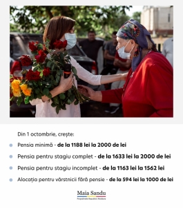 Președintele Maia Sandu: „Pentru părinții, bunicii sau străbunicii noștri contează mult să audă o vorbă bună, să-i întrebăm de viață și de sănătate”