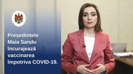 Президент Майя Санду призвала граждан вакцинироваться от COVID-19: «Только вместе, плечом к плечу мы сможем справиться с бедой»