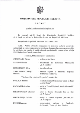 Președinta Maia Sandu, de Ziua Națională a Culturii: „Fără cultură și educație nu există prosperitate. Nu există toleranță, empatie și coeziune socială”