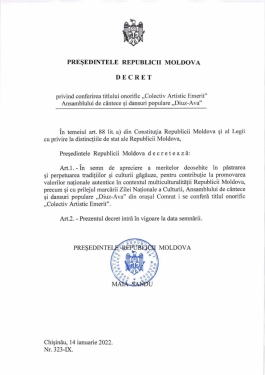 Președinta Maia Sandu, de Ziua Națională a Culturii: „Fără cultură și educație nu există prosperitate. Nu există toleranță, empatie și coeziune socială”