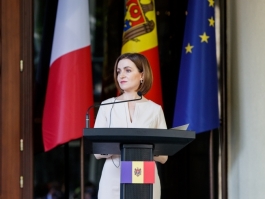 Press Statement by President of the Republic of Moldova, H.E. Maia Sandu after the meeting with the President of the French Republic, H.E. Emmanuel Macron 