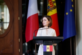 Press Statement by President of the Republic of Moldova, H.E. Maia Sandu after the meeting with the President of the French Republic, H.E. Emmanuel Macron 