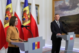 President Maia Sandu, in Warsaw: "Poland remains a reliable partner of the Republic of Moldova, with which we wish to further develop good cooperation"