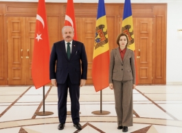 President Maia Sandu met with the head of the Turkish Legislature, Mustafa Şentop