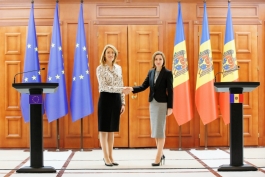 President Maia Sandu in discussion with the President of the European Parliament, Roberta Metsola: "We need support to overcome the consequences of the war and to start accession negotiations as soon as possible"