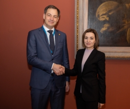 President Maia Sandu discussed speeding up reforms with Belgian Prime Minister Alexander de Croo