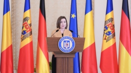 Declarația de presă a Președintei Maia Sandu după întrevederea cu Președintele României, Klaus Iohannis, și cu Cancelarul federal al Germaniei, Olaf Scholz