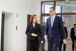 President Maia Sandu met with the Polish Prime Minister Mateusz Morawiecki, who came to Chisinau