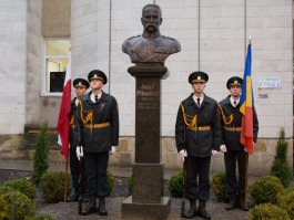 Moldovan president attends unveiling bust of Polish Marshal