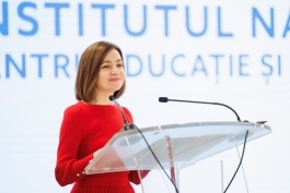 Discursul Președintei Maia Sandu la lansarea Institutului Național pentru Educație și Leadership (INEL)