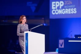 Mesajul Președintei Maia Sandu la congresul Partidului Popular European