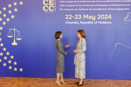 Președinta Maia Sandu, la Congresul Conferinței Curților Constituționale Europene: „Trebuie să luptăm mai eficient împotriva corupției în toate sectoarele, inclusiv în sistemul de justiție”