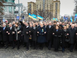 President Nicolae Timofti participates in March of Dignity in Kiev