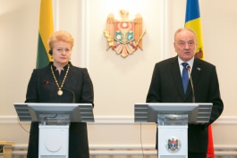 Președintele Republicii Lituania, Dalia Grybauskaitė, a întreprins o vizită oficială în Republica Moldova