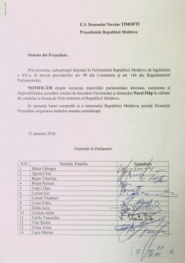 Declaration by Moldovan president